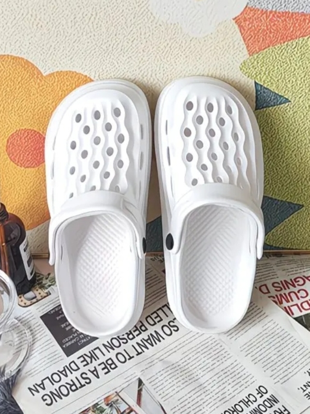Women's White Slip-On Clogs